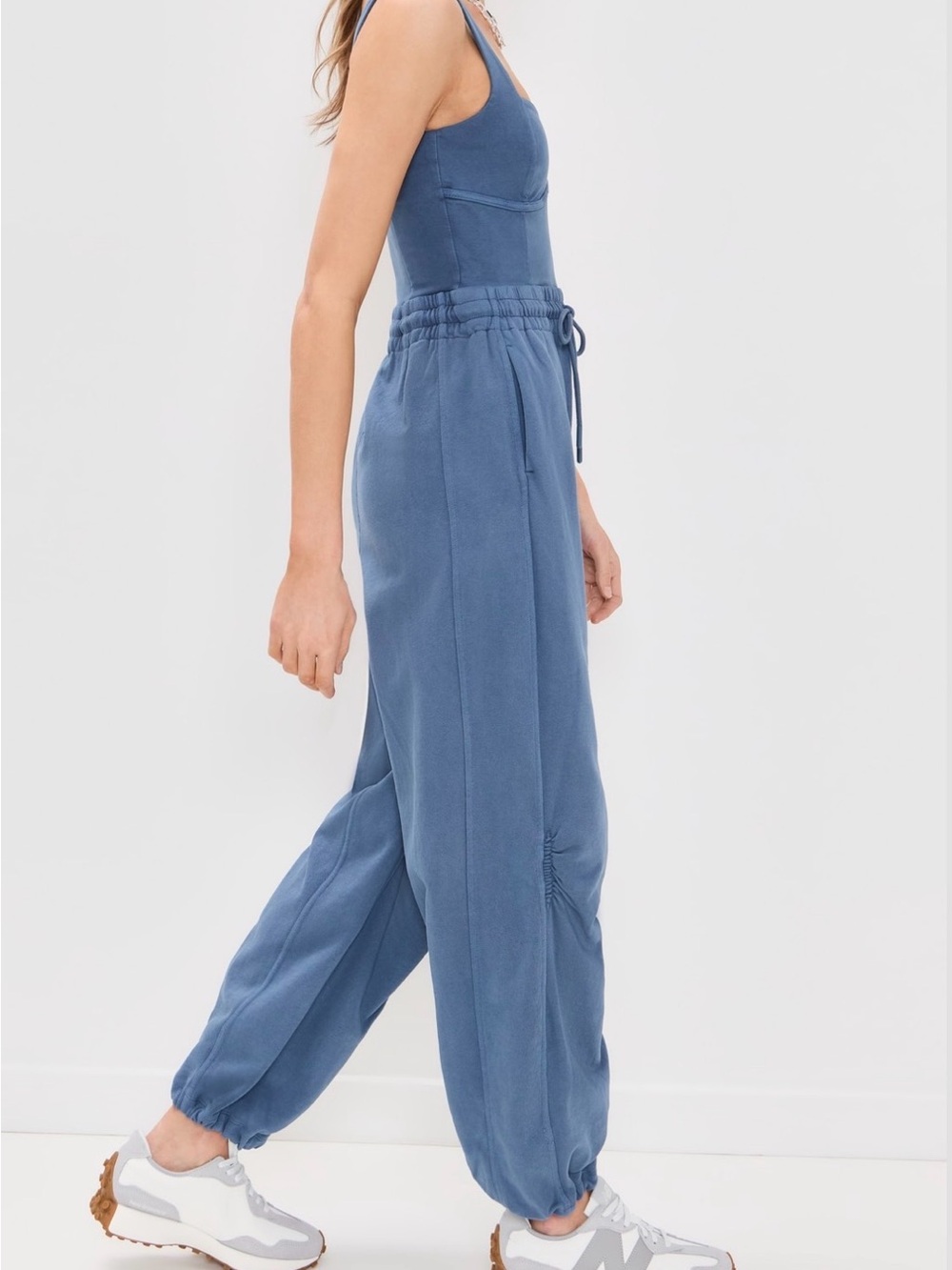 NEW FP MOVEMENT by FREE PEOPLE Inbound Onesie MIDNIGHT NAVY BLUE  Tank Suit SZ M - Picture 4 of 15